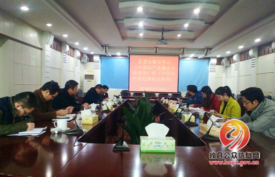 县委办组织学习《准则》和《条例》