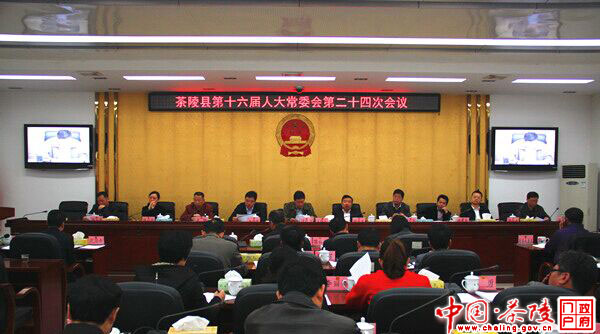 茶陵县第十六届人大常委会第二十四次会议召开