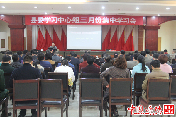 茶陵县委中心组召开三月份集中学习会