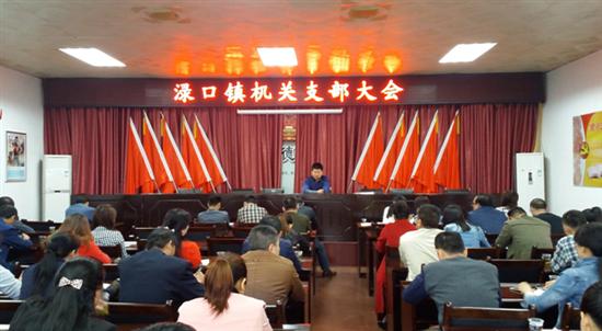 渌口镇召开机关支部党员大会