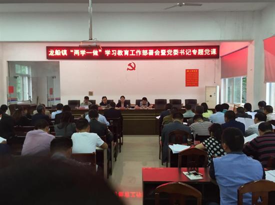 龙船镇召开“两学一做”学习教育工作部署会暨党委书记专题党课