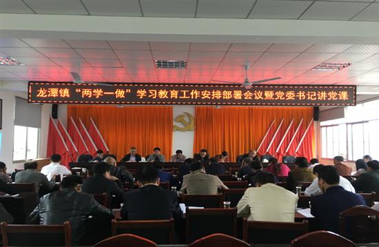 龙潭镇召开“两学一做”学习教育工作安排部署会议暨党委书记讲党课