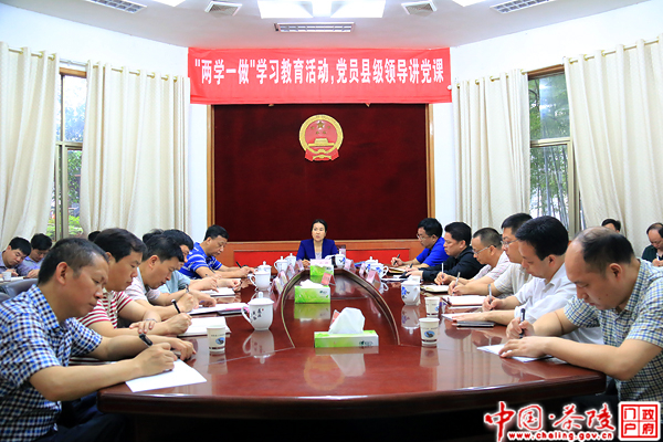 江小忠带头讲“两学一做”专题党课