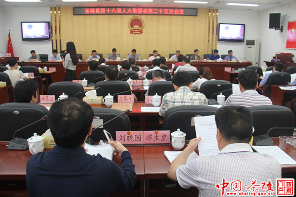 茶陵县十六届人大常委会第二十五次会议召开