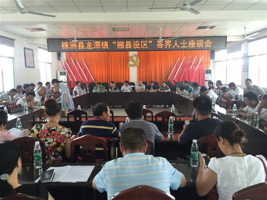 龙潭镇召开株洲县“撤县设区”各界人士座谈会