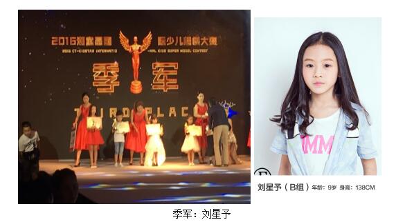 株洲6名少儿模特在2016潮童星国际少儿模特大赛全国总决赛中斩获大奖