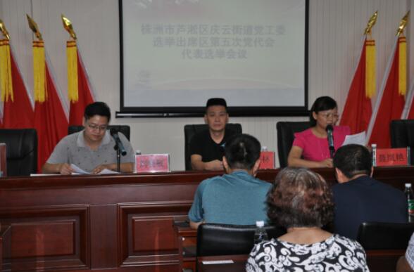 庆云街道党工委召开出席区第五次党代会代表选举会议