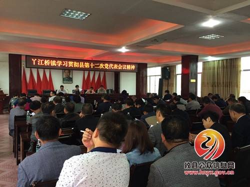 丫江桥镇学习贯彻县第十二次党代表会精神