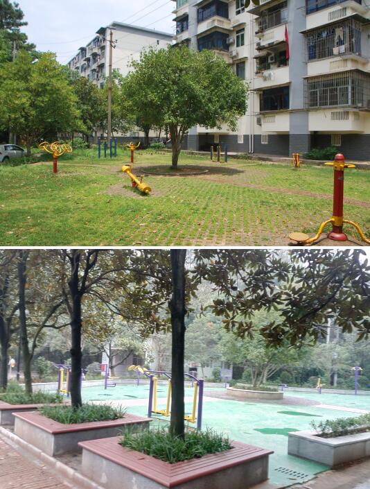 街头小游园 旧貌换新颜