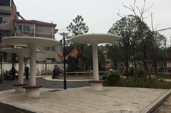 街头小游园 旧貌换新颜
