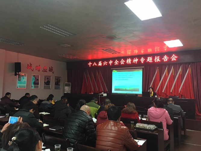 县委宣讲团到渌口镇宣讲党的十八届六中全会和县第十次党代会精神