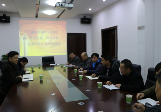 建设街道贯彻学习区委五届三次全会和区委经济工作会议精神