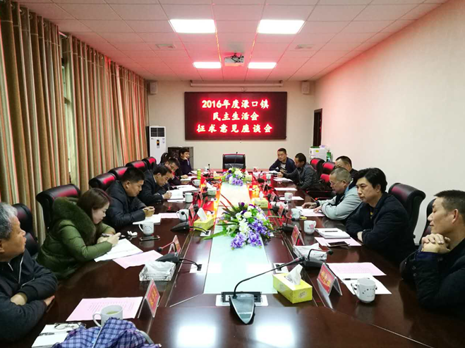 渌口镇召开2016年度民主生活会征求意见座谈会