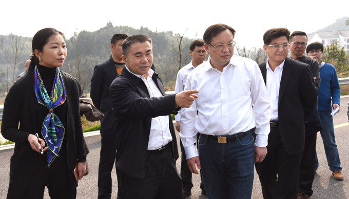 雷绍业来示范区调研基层党建和美丽乡村建设