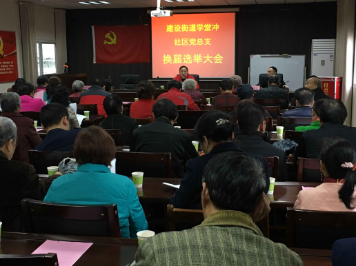 建设街道在全区率先完成社区党组织换届选举