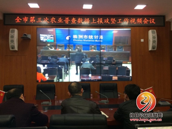 攸县组织镇（街道）农普办人员参加全市农业普查数据上报攻坚工作视频会议