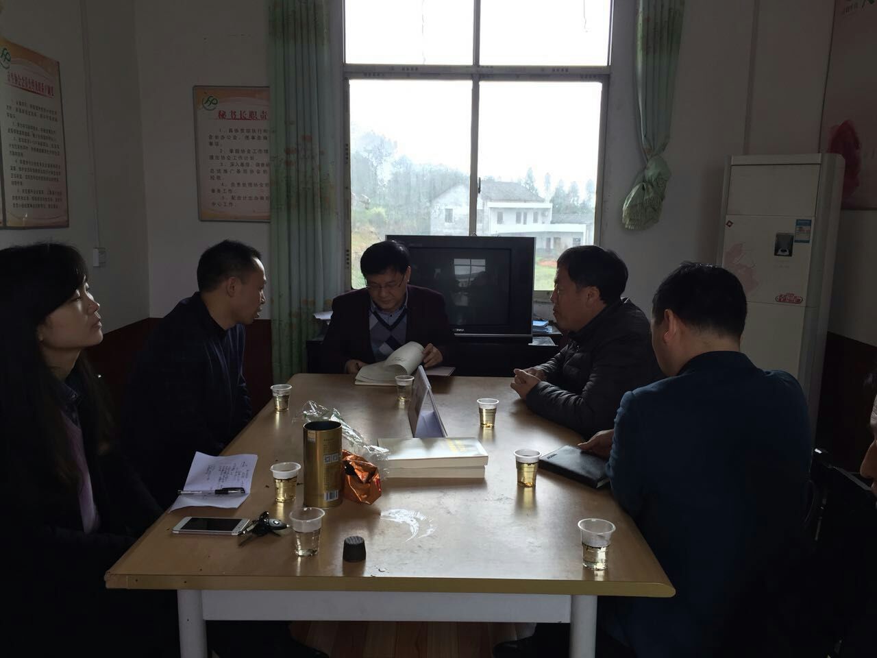 新江村第一书记徐小念同志带领工作队进村指导