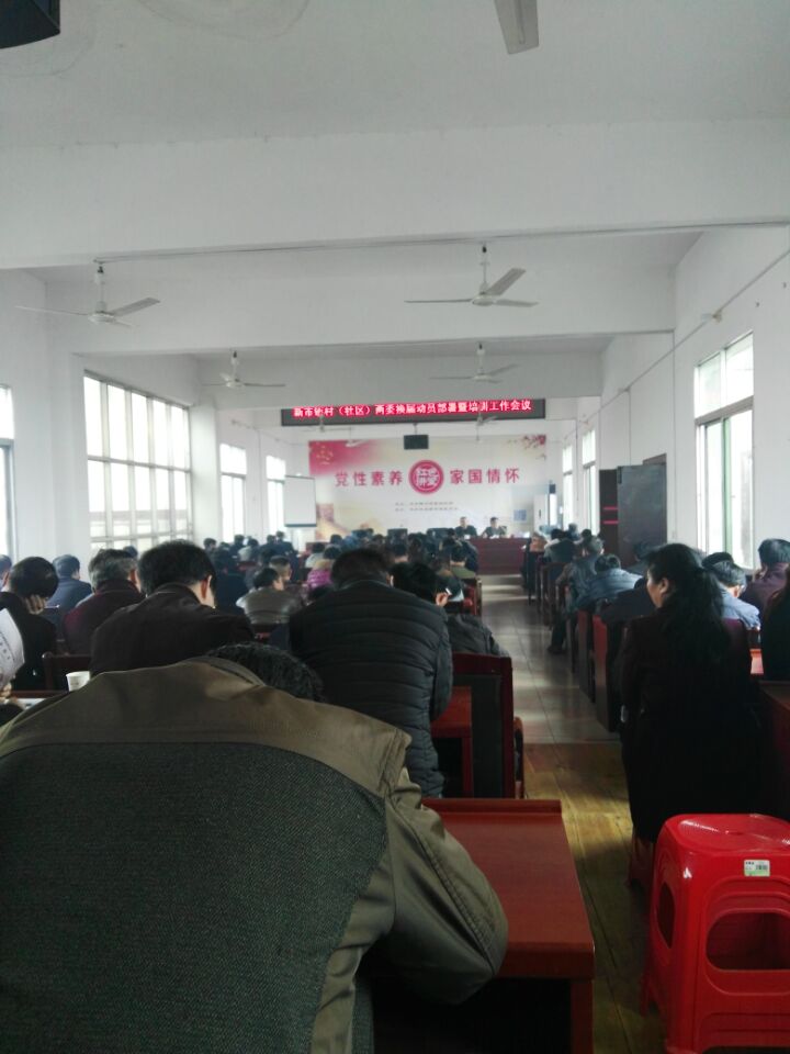 新市镇村（社区）两委换届动员部署 暨培训工作会议
