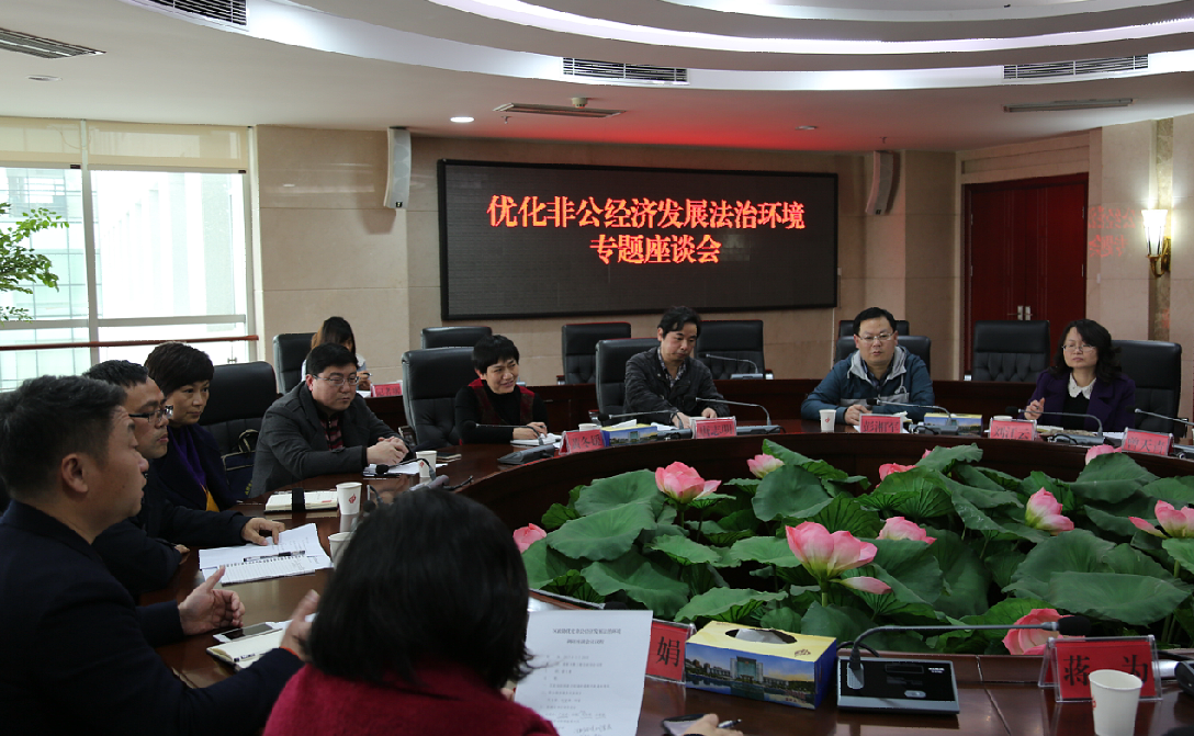 区政协召开优化非公经济发展法治环境调研座谈会