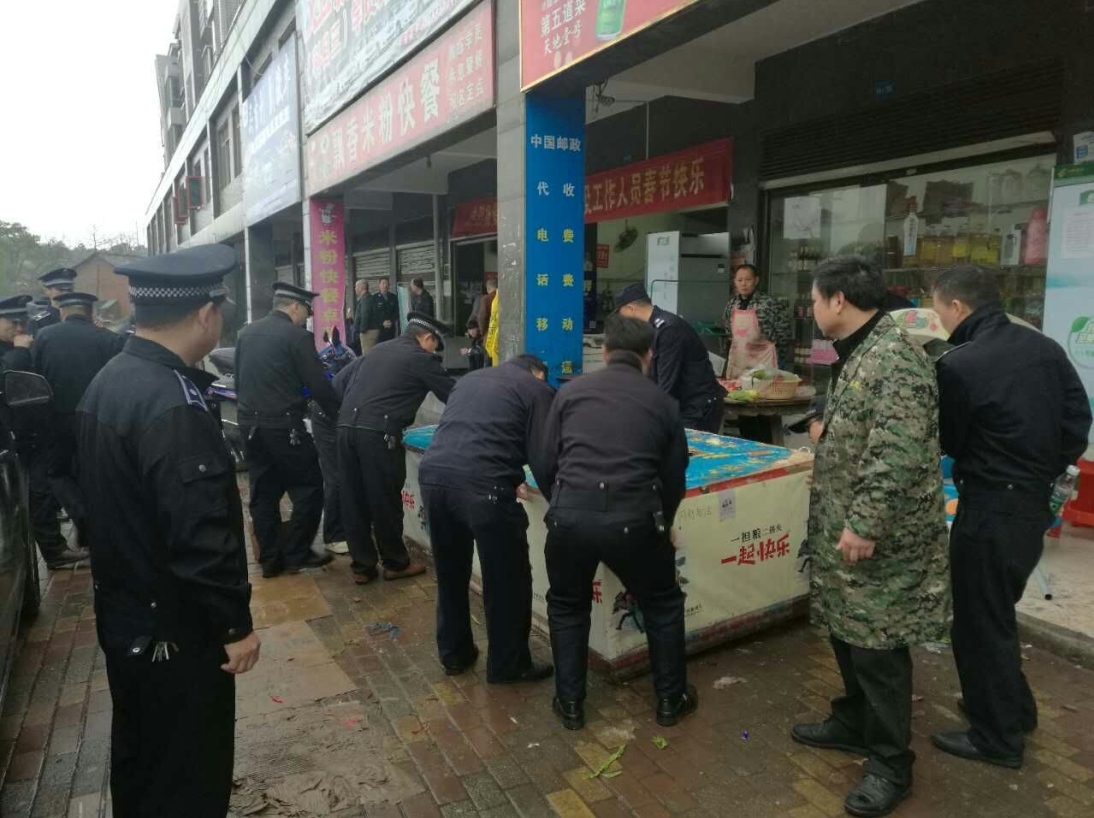 县城市管理和行政执法局城管大队开展丽水山庄摊担占道专项整治