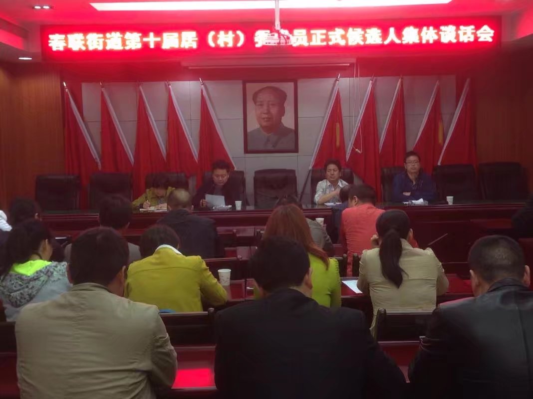 春联街道召开第十届居（村）委成员正式候选人集体谈话会