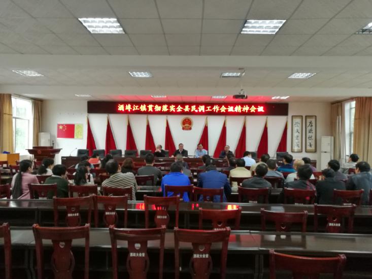 酒埠江镇召开贯彻落实全县民调工作会议精神会议