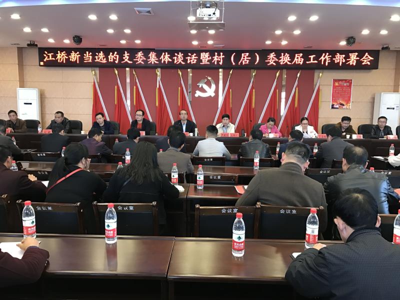 江桥街道召开村(社区)新一届支部委员集体谈话暨村(居)委换届工作部署会