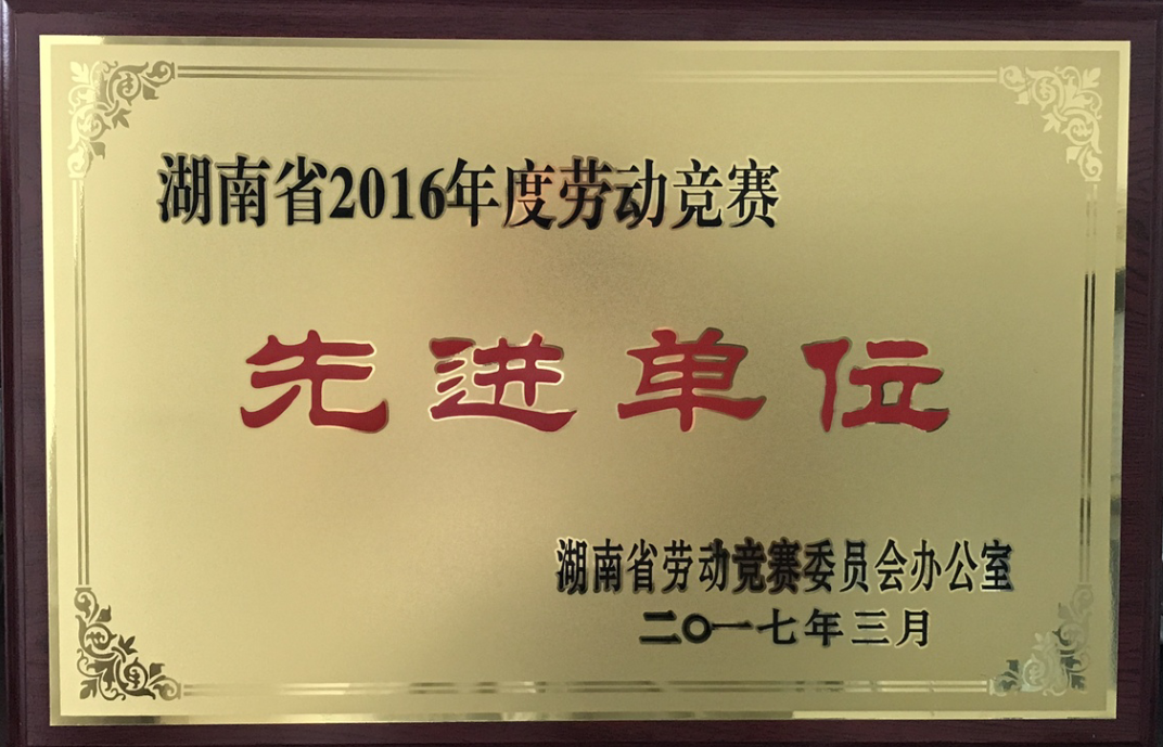 市湘江集团喜获“湖南省2016年劳动竞赛先进单位称号”