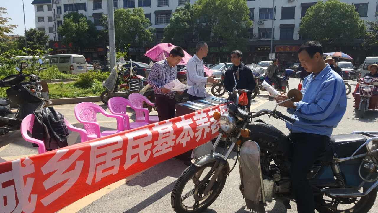 区人社局开展城乡居保和被征地农民养老保险政策宣传活动