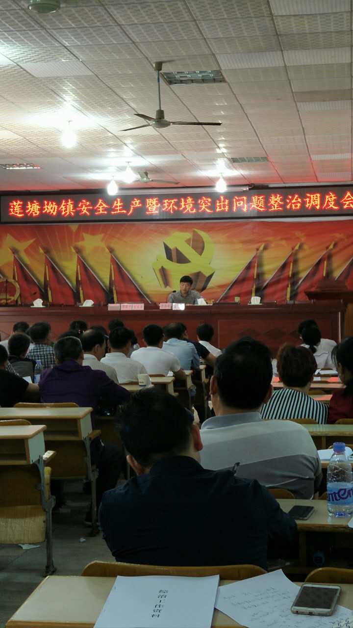莲塘坳镇召开安全生产暨环境突出问题整治调度会