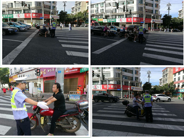 攸县交警联合联星街道开展党建＋志愿服务活动