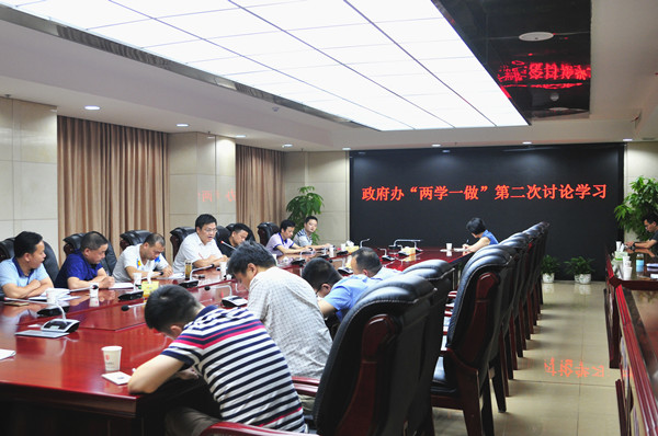 县政府办开展“两学一做”第二次学习讨论