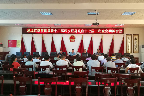酒埠江镇积极贯彻落实县委十二届四次暨十七届县人民政府二次全会精神会议