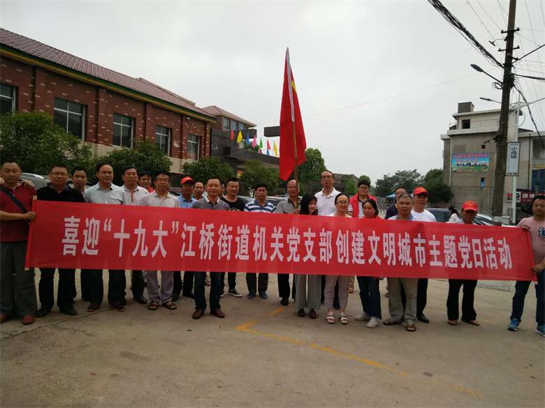 江桥街道开展喜迎“十九大”机关党支部 创建文明城市主题党日活动