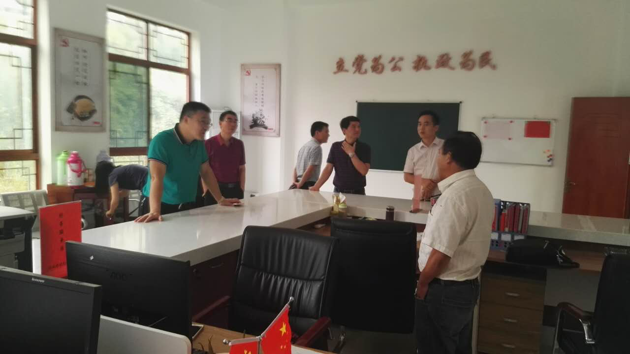 县委组织部部长李易常一行人来丫江桥镇暗访督察党建和脱贫攻坚工作