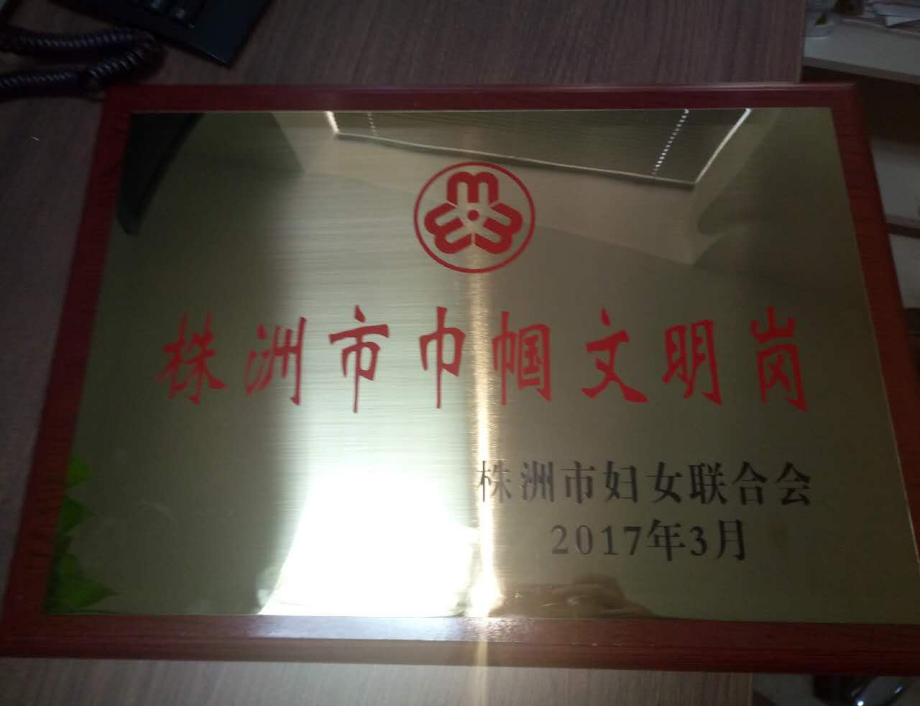 株洲市规划局政务服务窗口 喜获“株洲市巾帼文明岗” 荣誉称号
