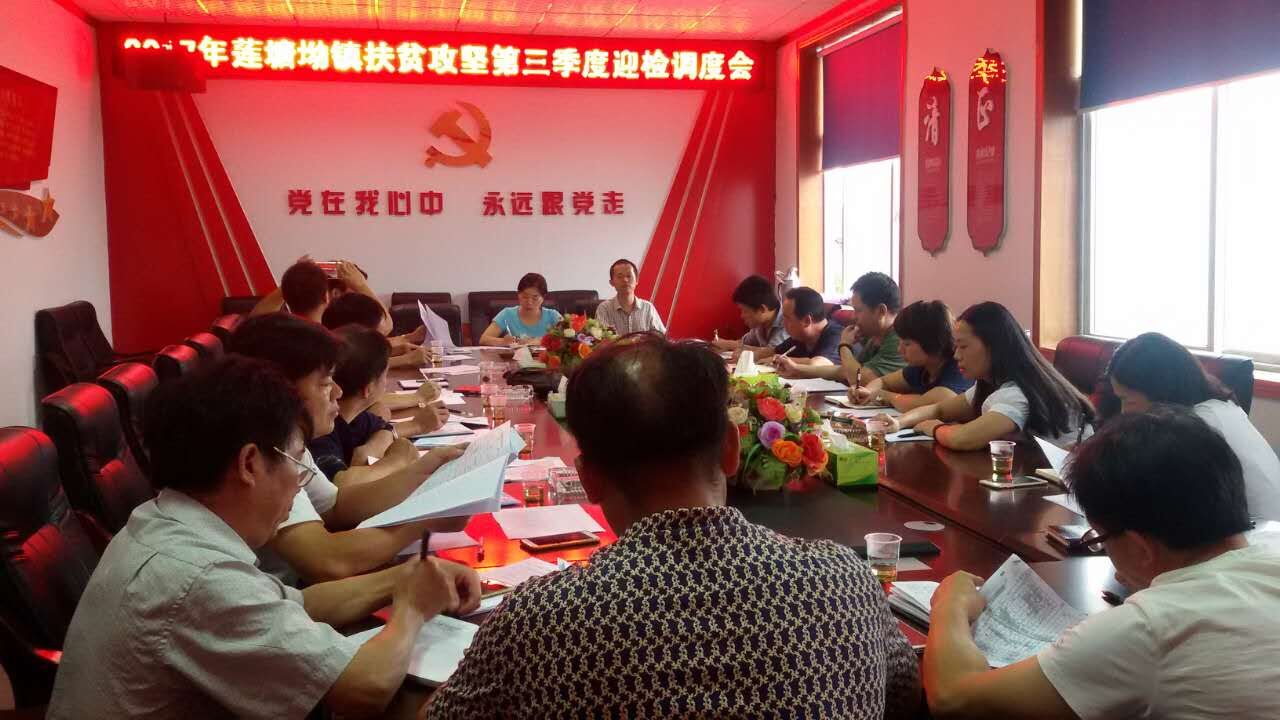 莲塘坳镇召开三季度迎检工作调度会