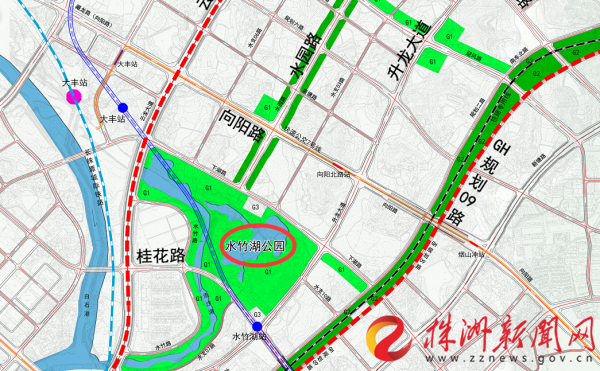 株洲水竹湖片区规划 将建公园/学校/医院【范围】