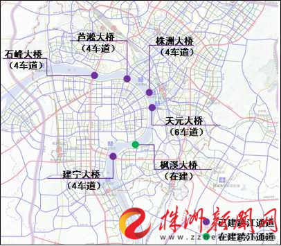 株洲市区跨江5座桥，车流量最多的竟不是一桥！