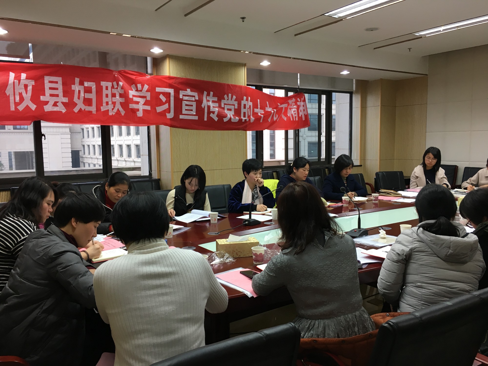 攸县妇联县乡两级妇联干部集中学习"党的十九大精神"