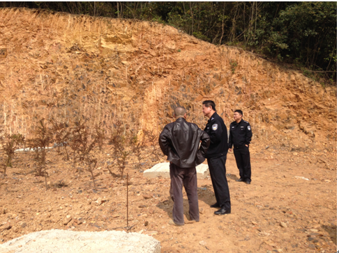 区农村工作局查处违法使用林地案件