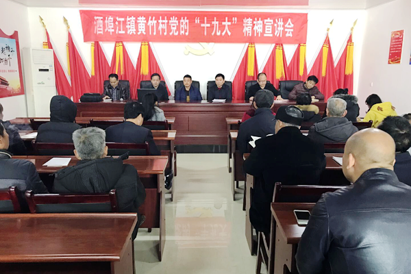 皮世平到酒埠江镇黄竹村 宣讲党的十九大精神