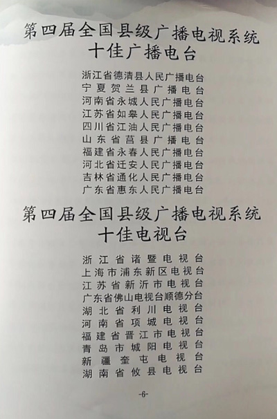 【喜讯】攸县电视台荣获全国县级“十佳电视台”