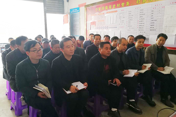 刘秀云到宁家坪笔武村宣讲党的十九大精神