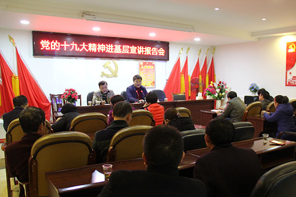 彭顺昌到富头村宣讲党的十九大精神
