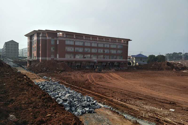 攸县职业中专建设项目主体工程进入扫尾阶段