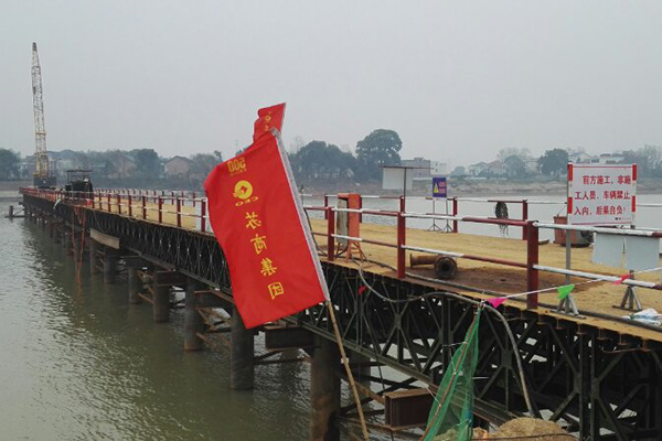 攸县洣水四桥及连接线建设项目工程即将完成主栈桥施工