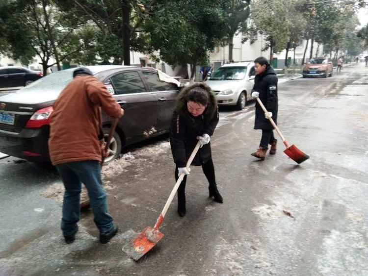 寒潮来袭 枫溪街道抗击冰冻在路上