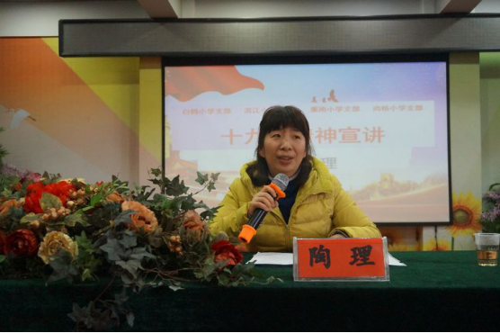 白鹤盟校特邀区委讲师团陶理宣讲党的十九大精神