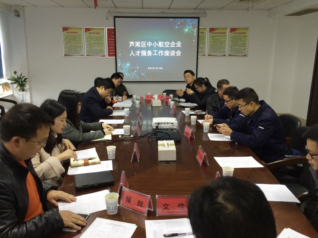 区人社局组织召开芦淞区中小航空企业人才服务工作座谈会
